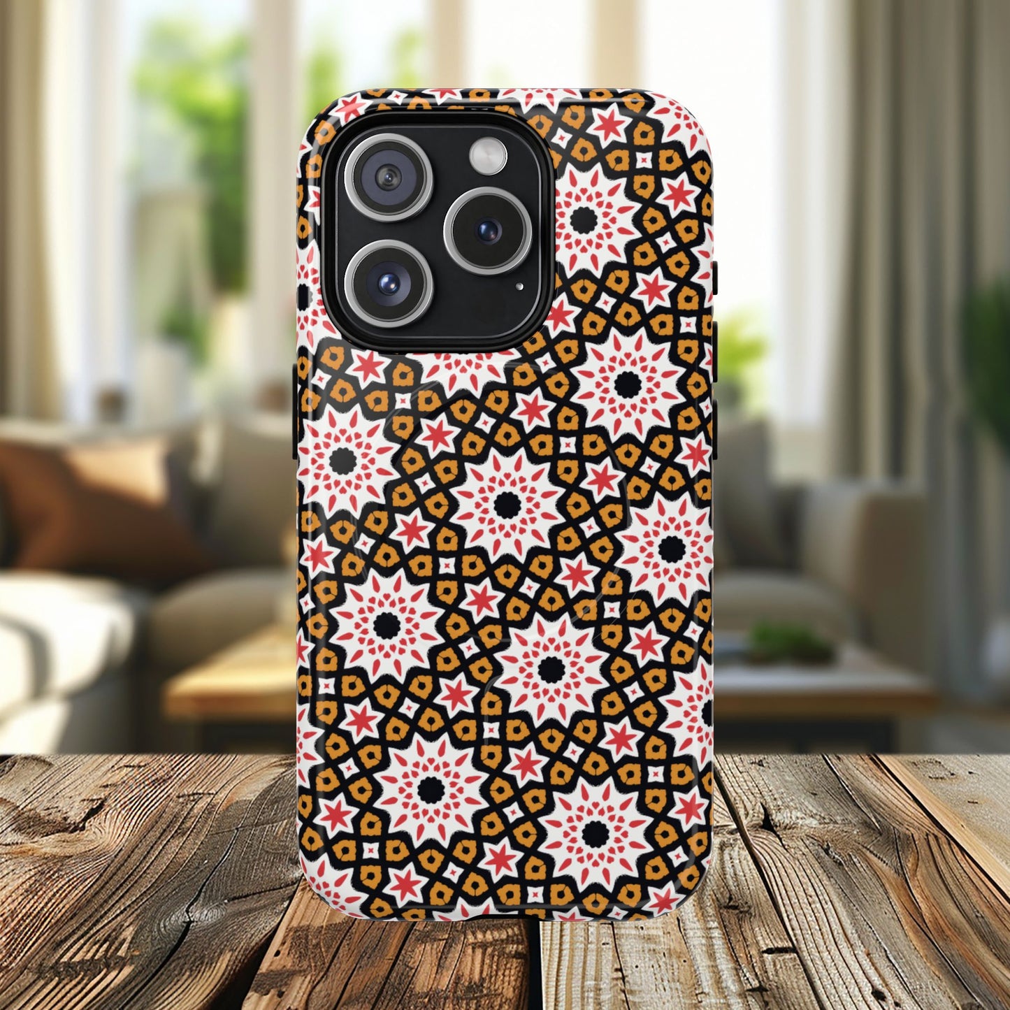 Bohemian Patterned Tough Magnetic Cases, Unique Phone Protection, Stylish Phone Cover, Gift for Trendsetters, Vibrant Designs