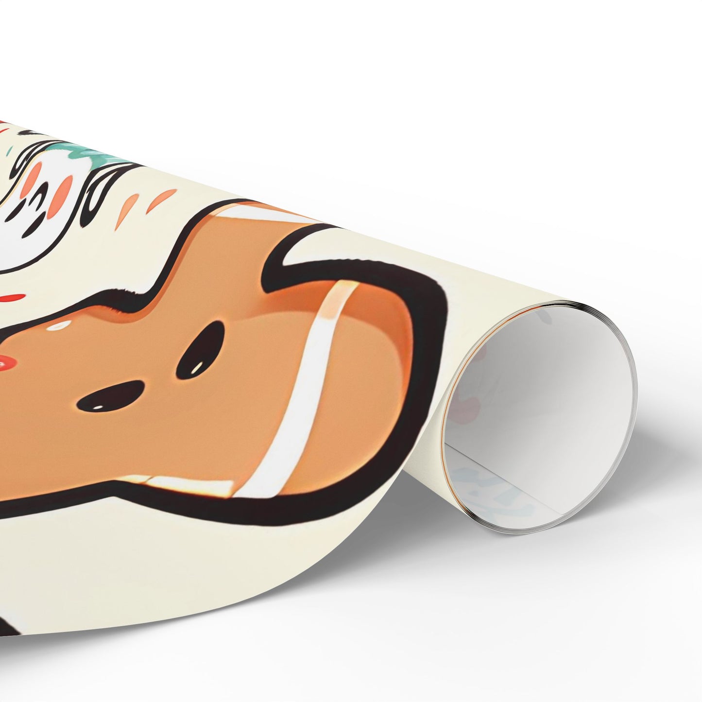 Wrapping Papers - Cream Ginger Bread Holiday Collection - Matte or Glossy Finish - 90gsm Paper