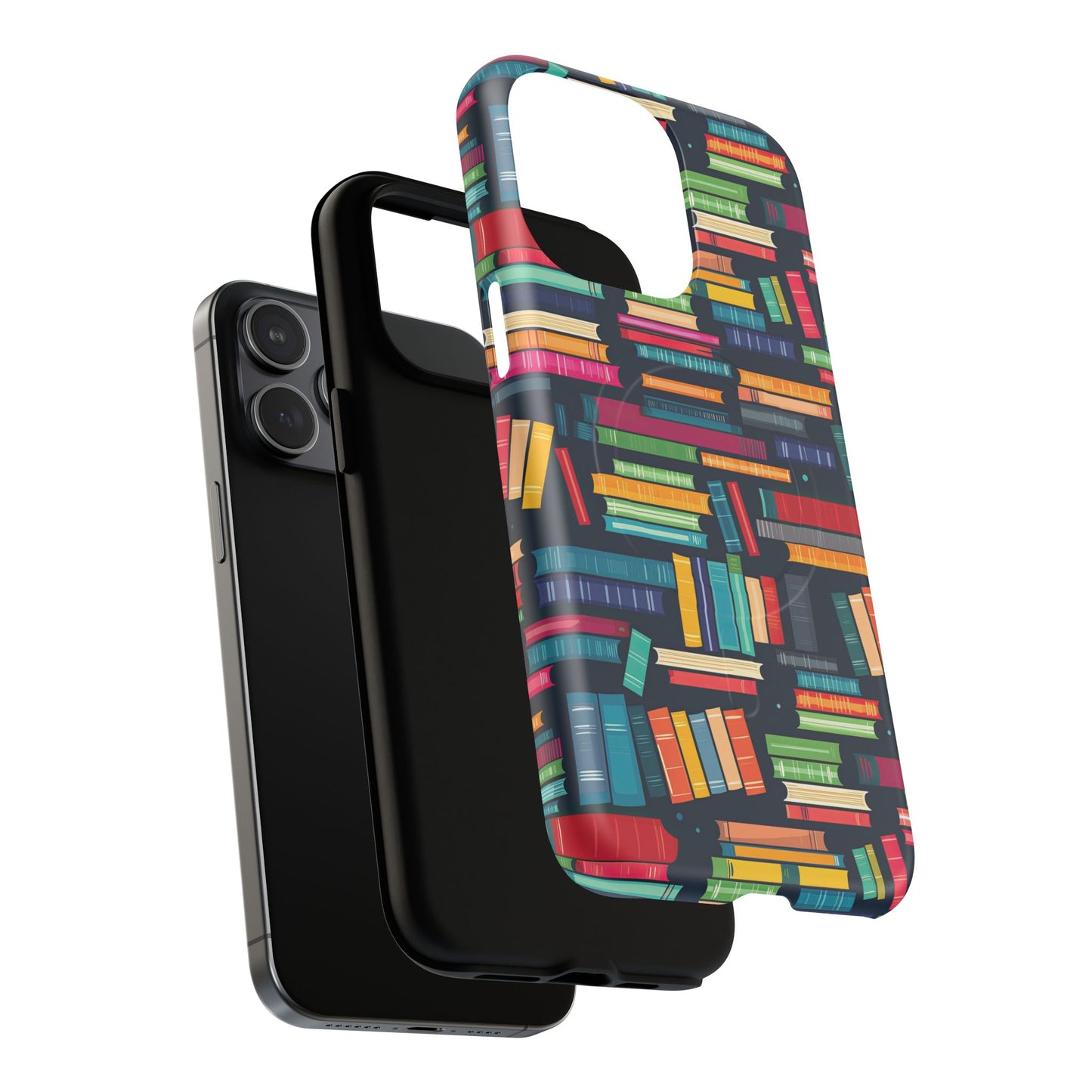 Colorful Book-Themed Phone Case, Literary Gift, Tough Magnetic Case, Book Lover’s Accessory, Phone Protection, Reading Enthusiast