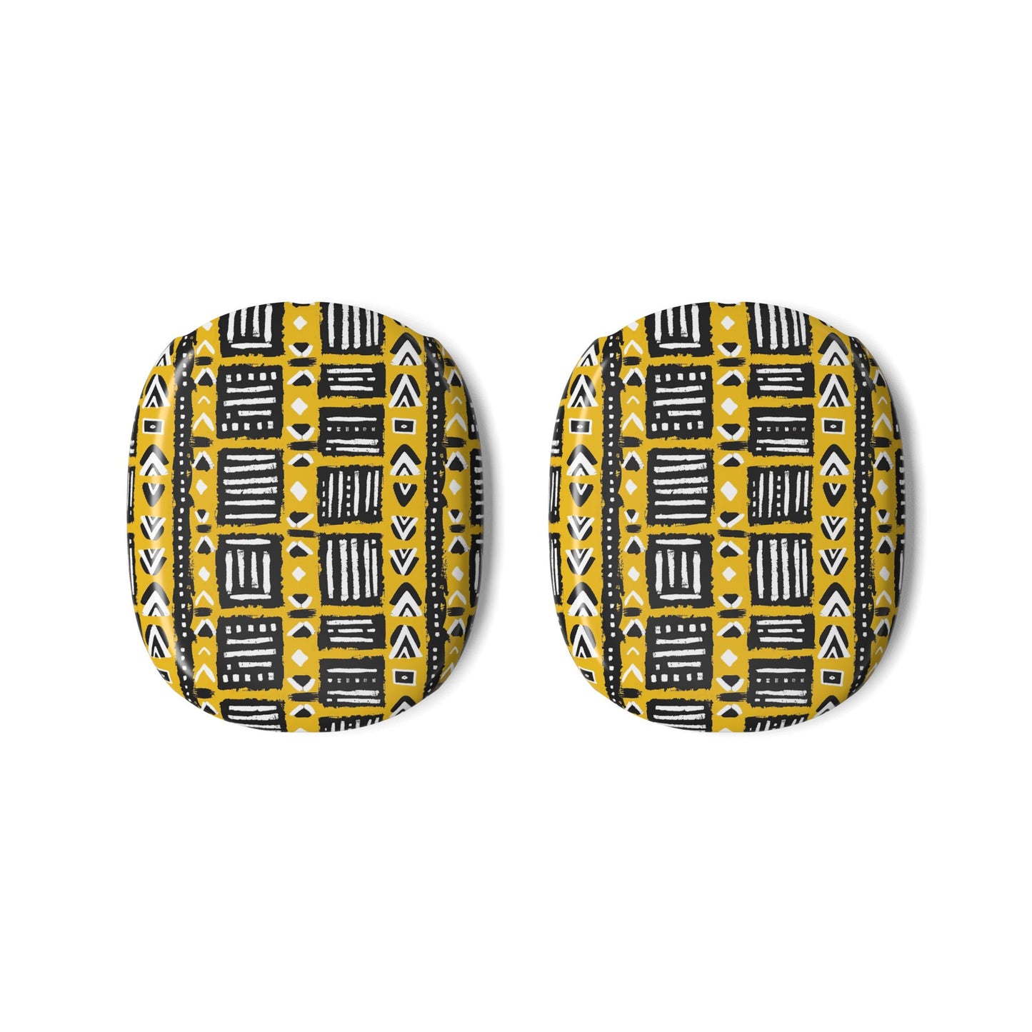 Tribal Vibes  AirPod Max Case — Yellow Mudcloth Pattern Protective Ear Cup Covers.