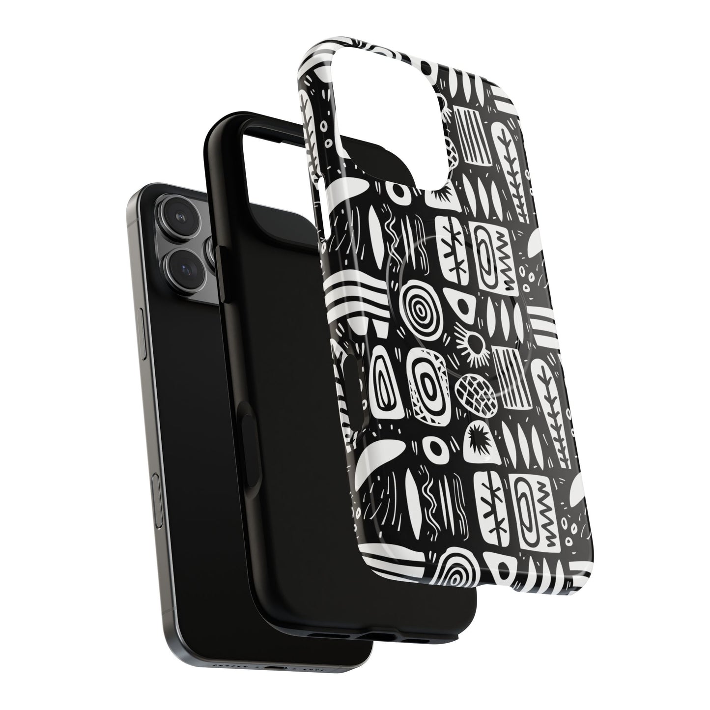 Modern Abstract Geometric Tough Magnetic Phone Case, Durable Phone Accessory, Gift for Him or Her, Artistic Design, Modern Decor