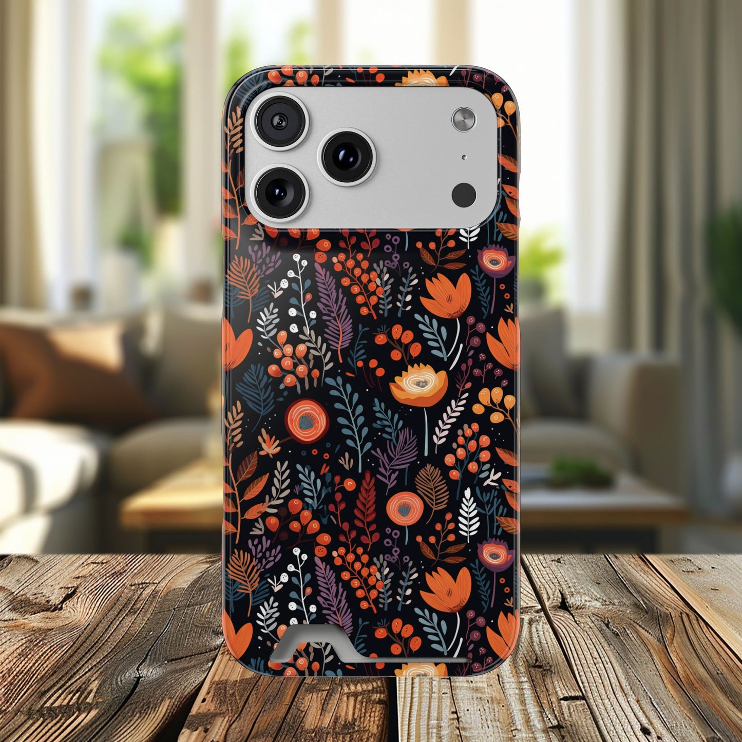 Autumn Bloom Samsung and iPhone Case With Card Holder