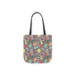 Personalized Black Doodle Daydream Composition Book Inspired Canvas Tote Bag with Colorful Straps, Cute School Bag, Eco-Friendly Tote, Back to School Shopping Bag, Teacher Gift Idea