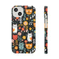 Whimsical Feline Garden iPhone Case — Slim Floral Cat Design (Matte or Glossy) for iPhones.