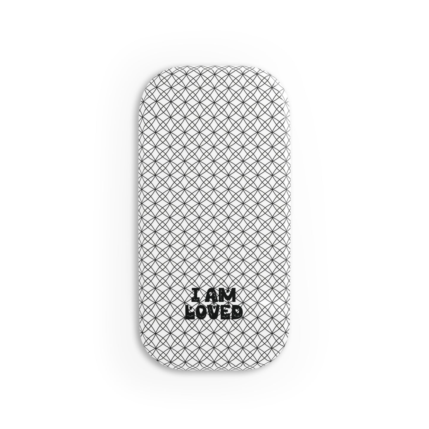 Personalized Geometric Phone Grip Custom Name Click-On Stand