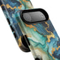 Ocean Quartz Luxe Marble Pattern Tough Magnetic iPhone Case, Phone Accessories, Luxury Gift, Durable iPhone Cover, Unique Design for iPhone Users.