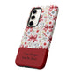 Personalized Rosette Coquette Phone Case - Custom Name/Message 'I Am Stronger Than The Storm' Floral Bow Protective Case