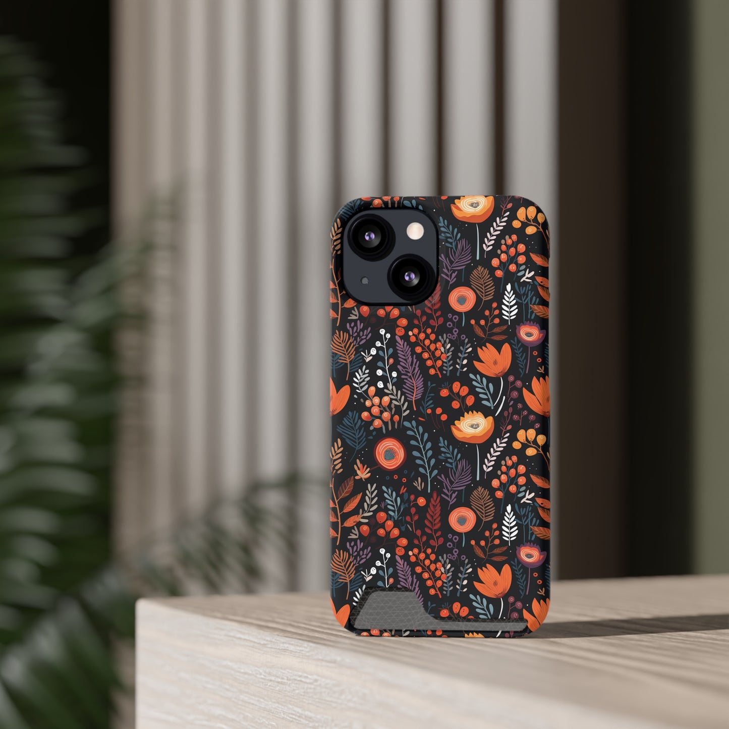 Autumn Bloom Samsung and iPhone Case With Card Holder