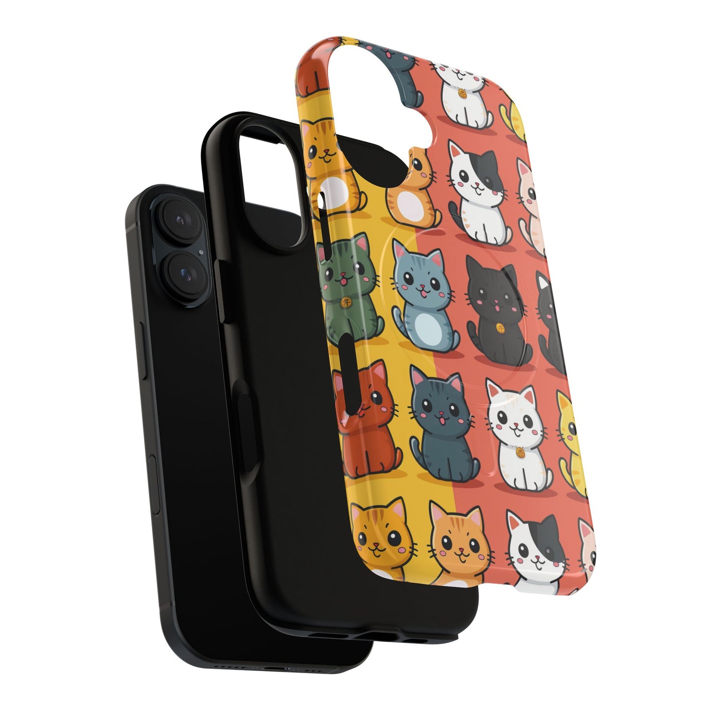 Cute Cat Magnetic Phone Cases for Pet Lovers, Durable Cases, Animal Design, Fun Gift, Unique Accessories