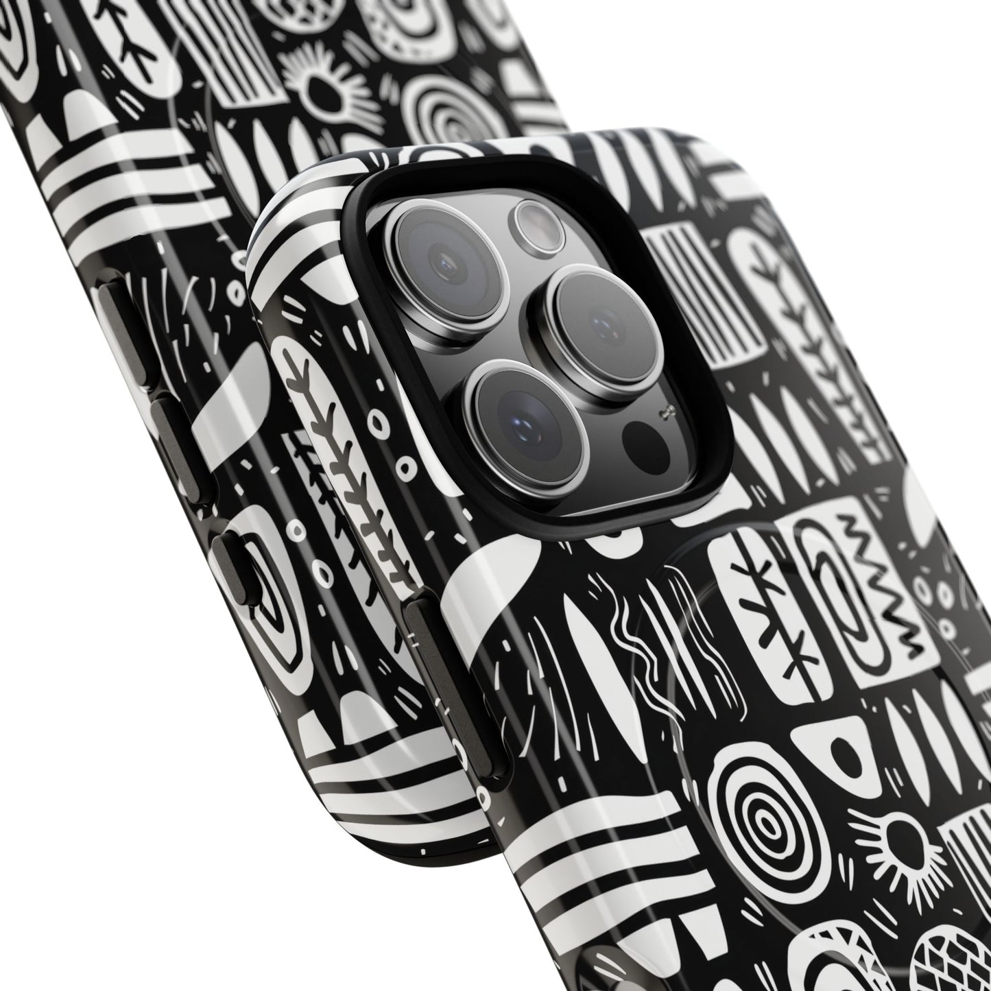 Modern Abstract Geometric Tough Magnetic Phone Case, Durable Phone Accessory, Gift for Him or Her, Artistic Design, Modern Decor