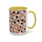 Heart Patterned Coffee Mug - Colorful Love Design, Perfect for Gifts & Celebrations