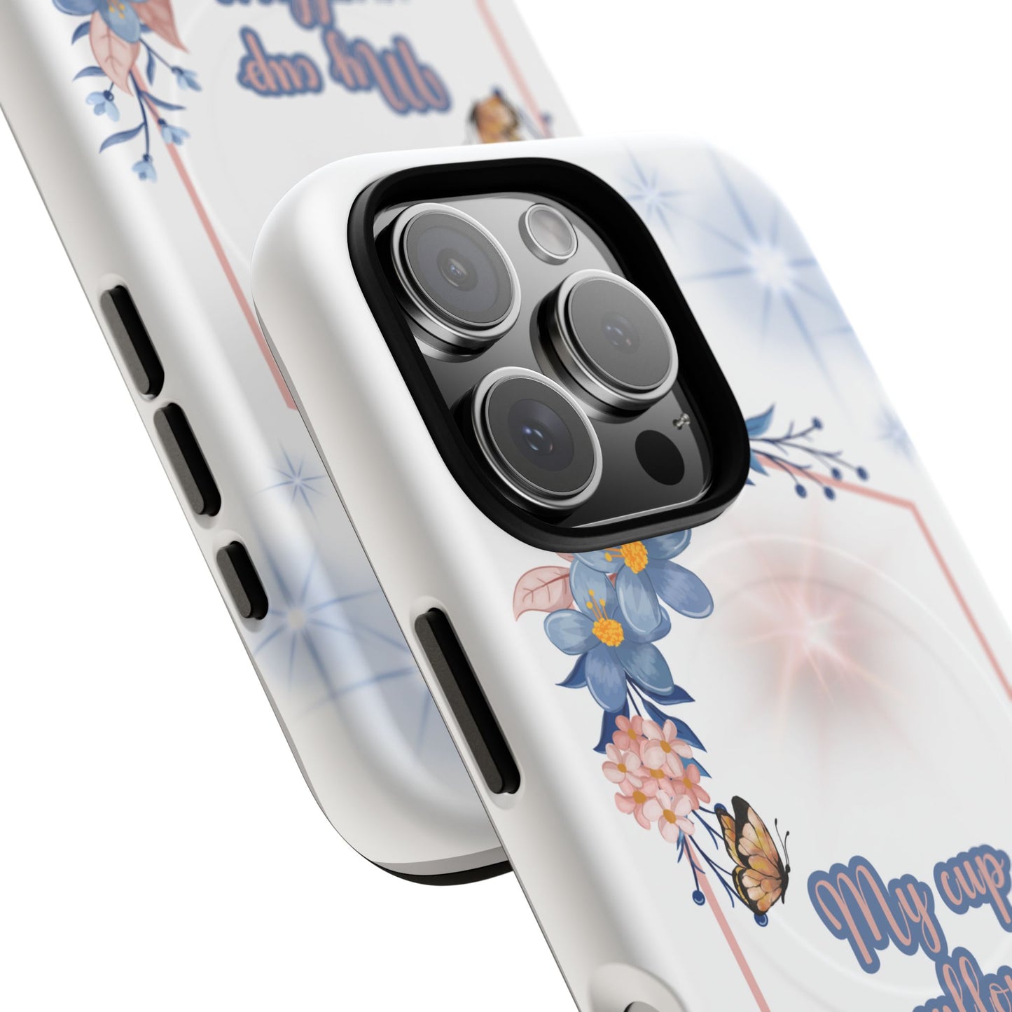 My Cup Overflows Psalm 23:5 | Inspirational Gift, Tough iPhone Magnetic Case | Scripture, Bible Verse, MagSafe® iPhone® Tough Case, iPhone 14, iPhone 15, iPhone 16, Pro, Pro Max, Plus