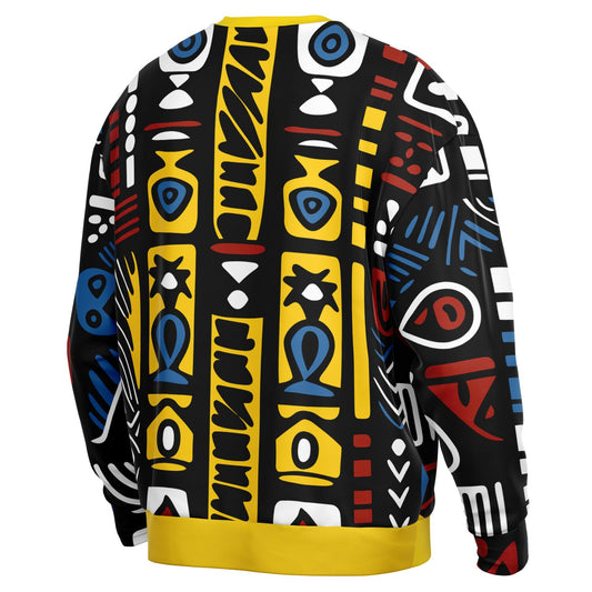 Geometric Harmony Heavyweight Oversized Sweatshirt - AOP