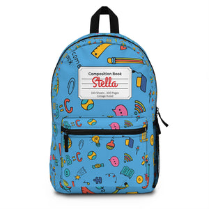 Personalized Classroom Couture Composition Book Inspired Backpack for Students, Fun School Bag, Back to School Essentials, Notebook Print Backpack, College Student Gift