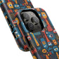 Urban Totem Vibe Tough iPhone Magnetic Case, Colorful Bohemian Art, Unique Gift for Him/Her, Holiday Accessory, iPhone Protection, MagSafe iPhone Case.