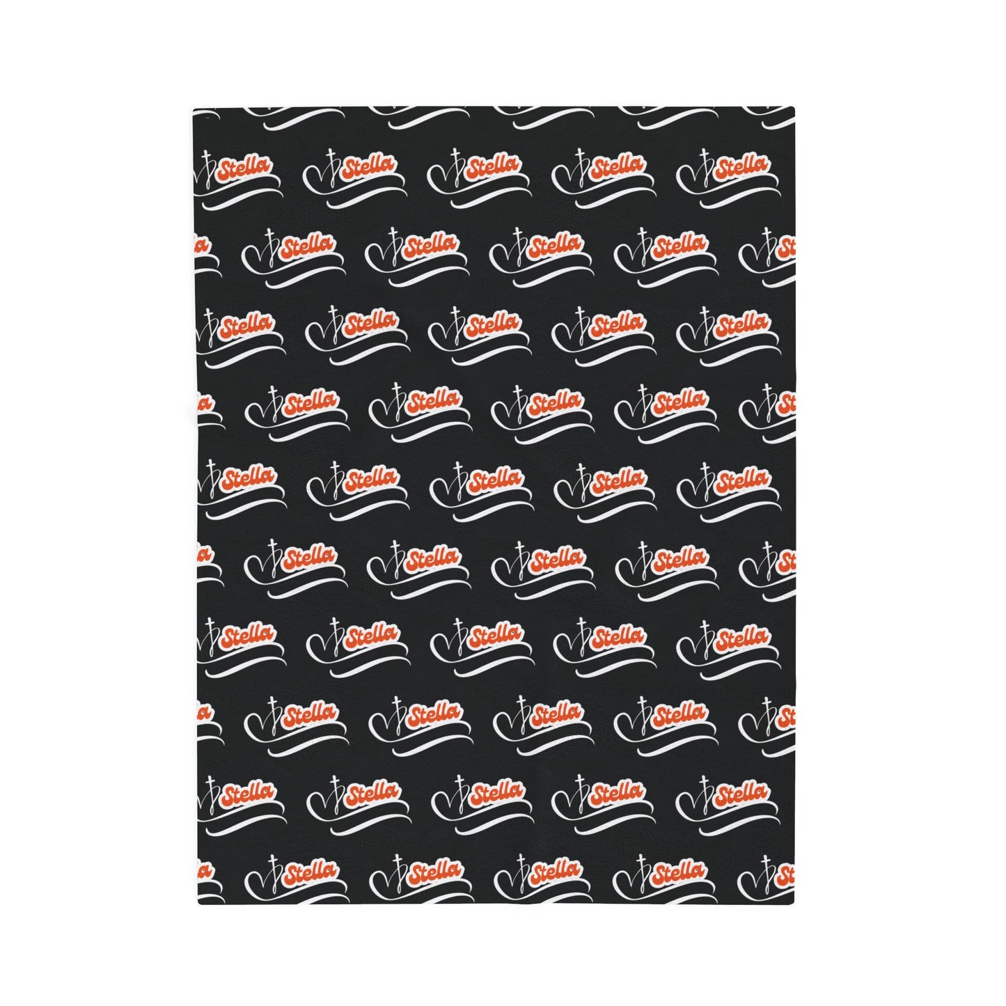 Personalized Name Velveteen Plush Blanket — Retro Script Pattern Cozy Throw