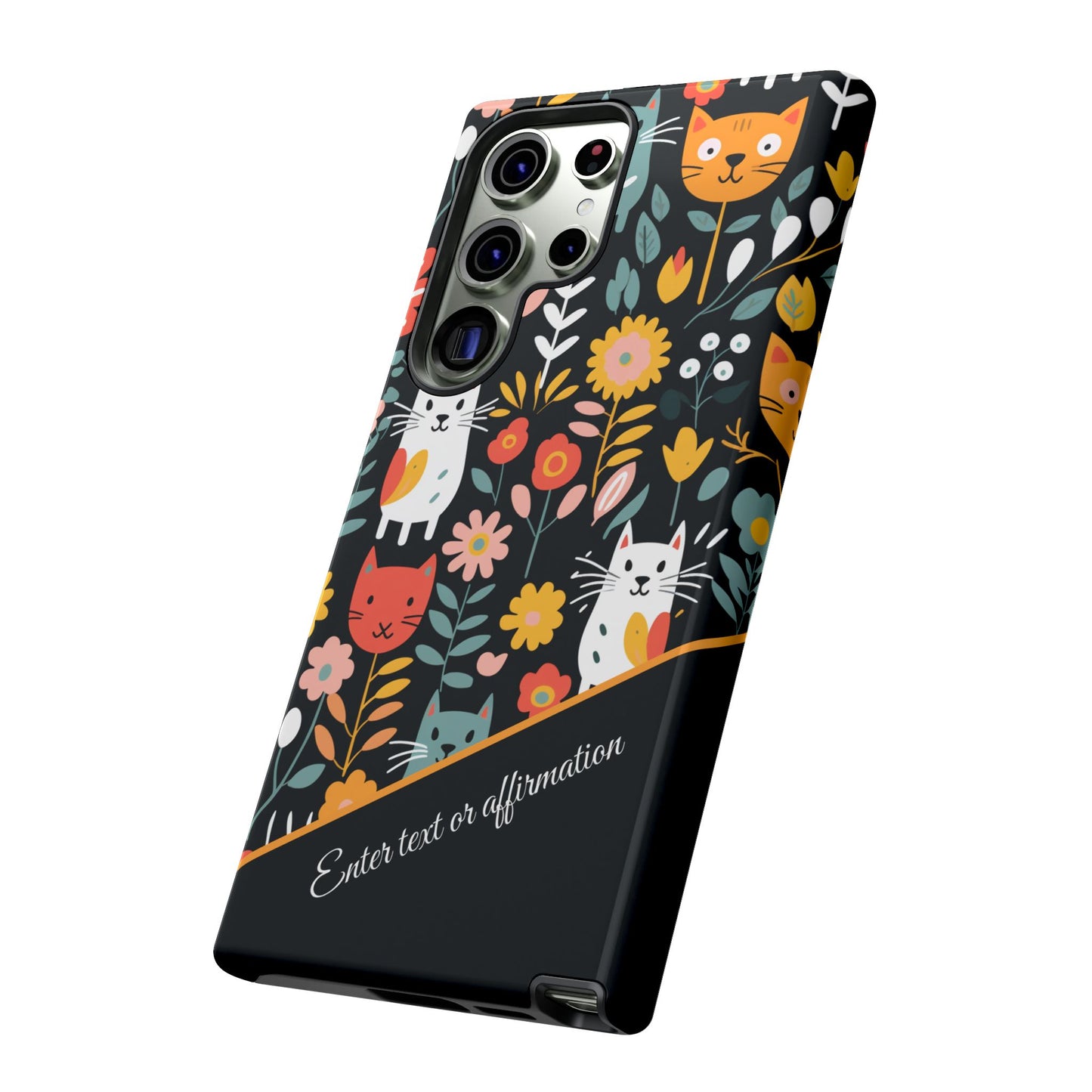 Personalized Whimsical Feline Garden Google and Samsung Tough Cases