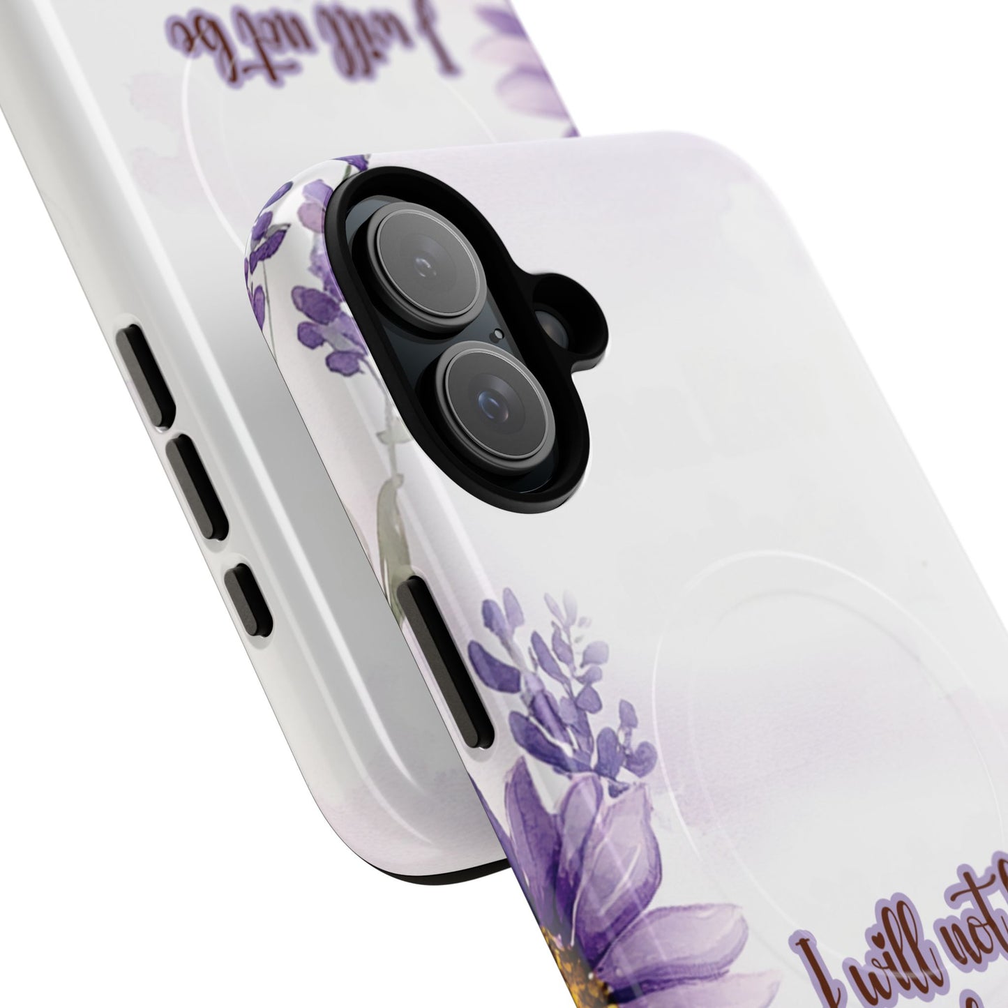 Floral Inspirational Tough iPhone Magnetic Case, Psalm 16:8 Gift, Faith Gift, MagSafe® iPhone® Tough Case, iPhone 14, iPhone 15, iPhone 16, Pro, Pro Max, Plus