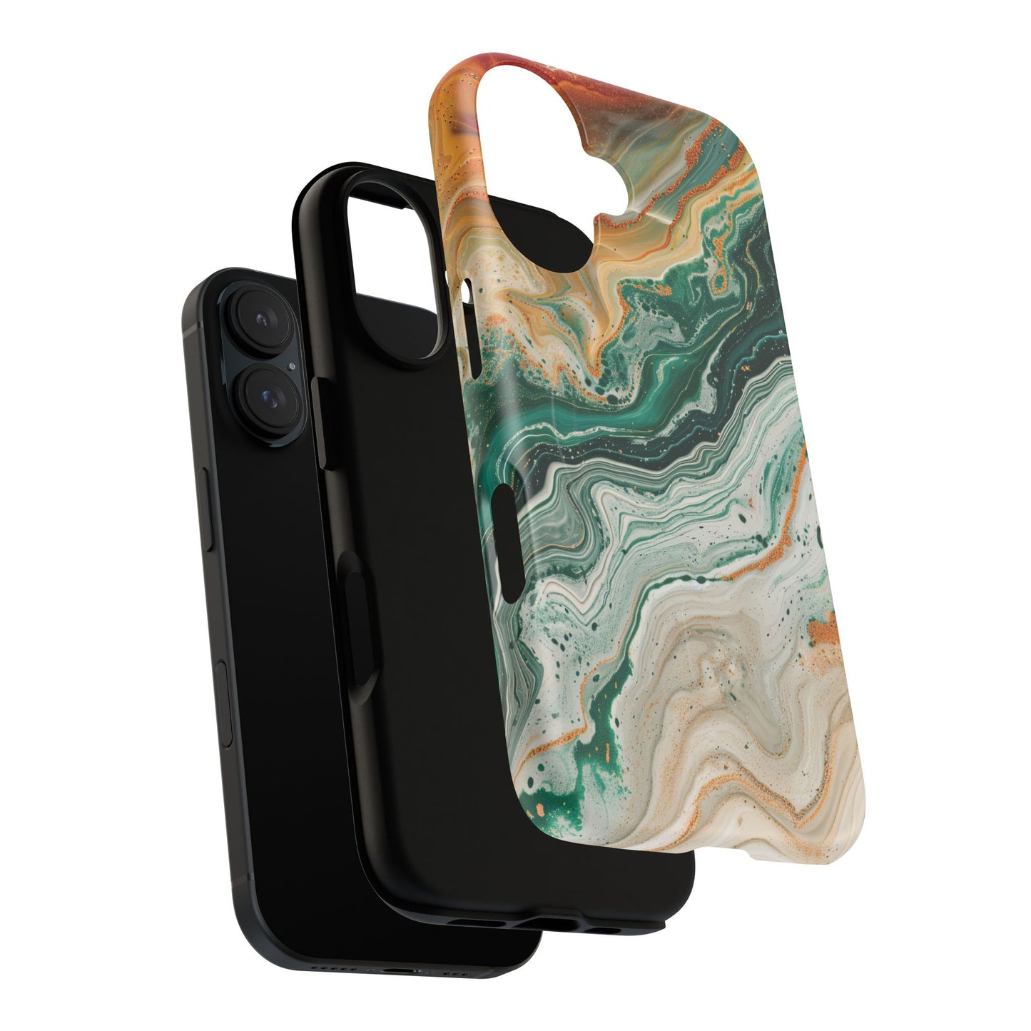 Stylish Tough Acrylic Magnetic iPhone Cases for Everyday Protection, Marble Design, Unique Gifts for Tech Lovers, Holiday Essentials
