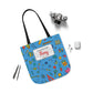 Personalized Classroom Couture Composition Book Inspired Canvas Tote Bag with Colorful Straps, Cute School Bag, Eco-Friendly Tote, Back to School Shopping Bag, Teacher Gift Idea
