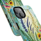 Floral Stained Harmony Glass Tough Magnetic Phone Case | Nature Inspired Design | Durable Protection | Gift for Nature Lovers | Spring Vibe