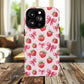 Strawberry Blush Coquette Magnetic Tough iPhone Cases - Funky Fruit Cases, Floral iPhone Cover, Trendy Gifts, iPhone Accessories, Strawberry Lover