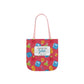 Personalized Kawaii Composition Book Inspired Canvas Tote Bag with Colorful Straps, Cute School Bag, Eco-Friendly Tote, Back to School Shopping Bag, Teacher Gift Idea