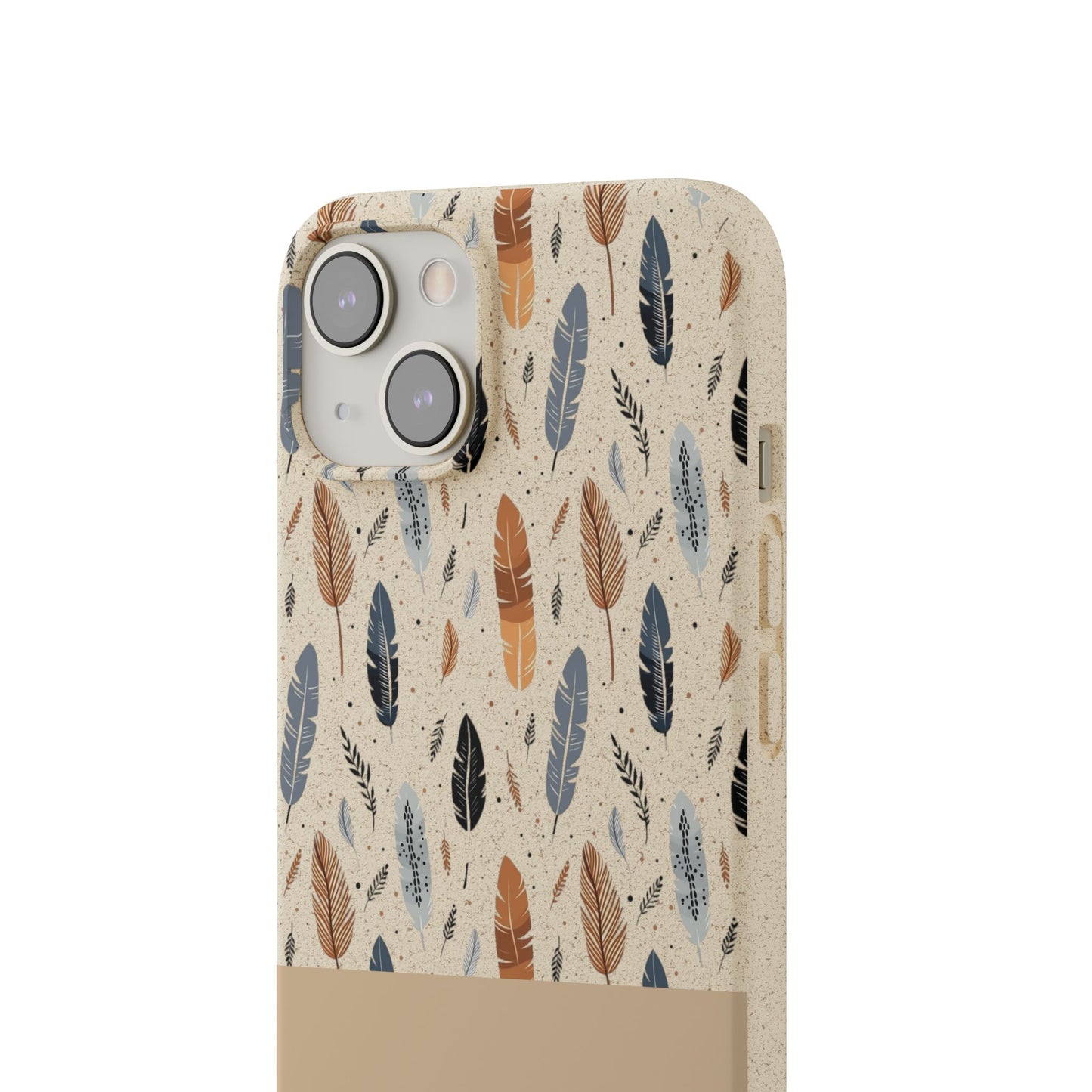 Personalized Whispering Feathers Samsung Biodegradable Case, Custom Name Case.