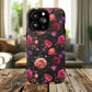 Starry Rose Garden Tough Magnetic Phone Case, Stylish Phone Cover, Gift for Her, Elegant Floral Design, Durable Phone Accessories