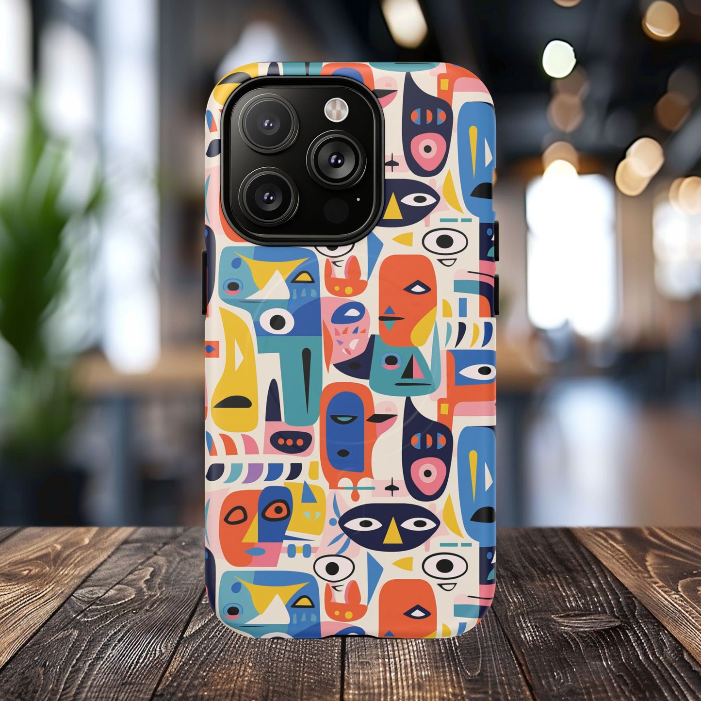 Vibrant Phone Case,  Magnetic iPhone Cover, Colorful Abstract Protection, Trendy Gift, Unique Tech Accessory, Art Phone Case