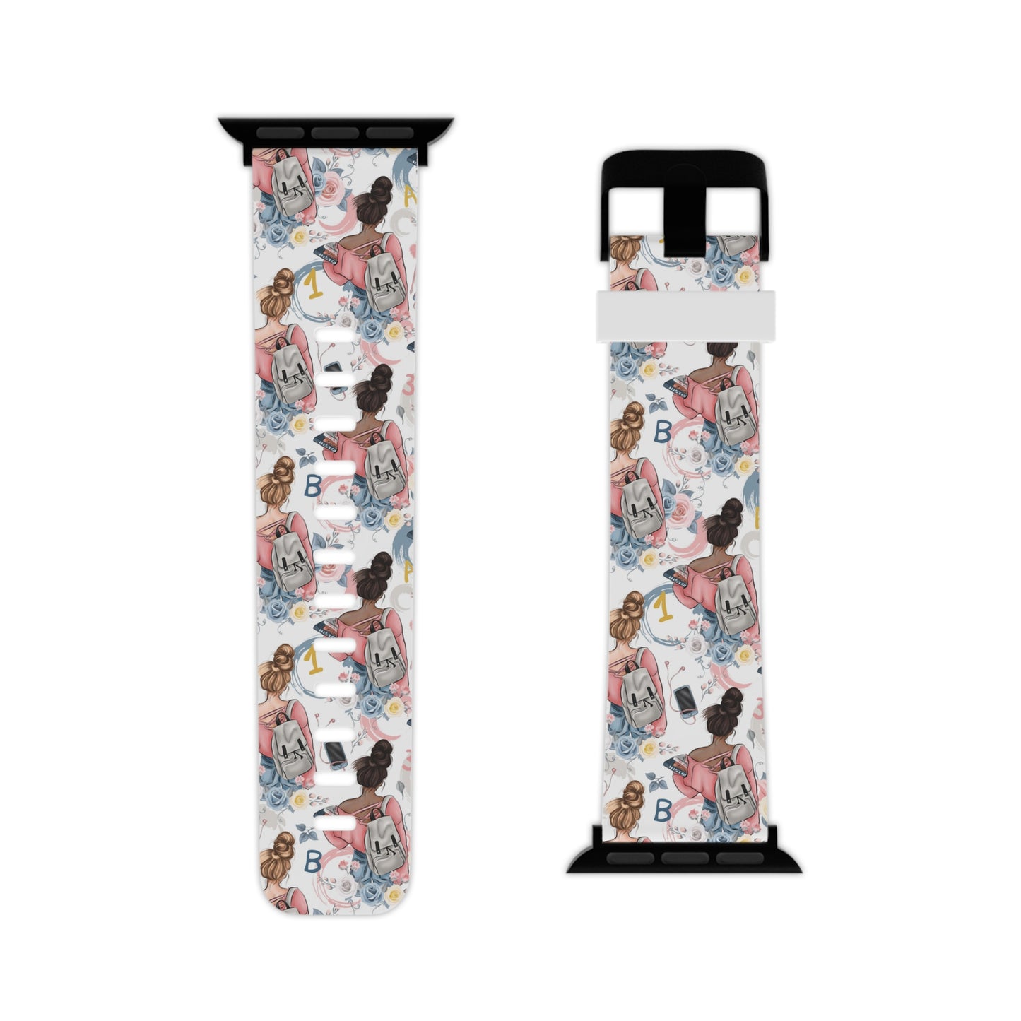 Study Chic Stylish Apple Watch Band - Floral Vintage Design for Trendsetters