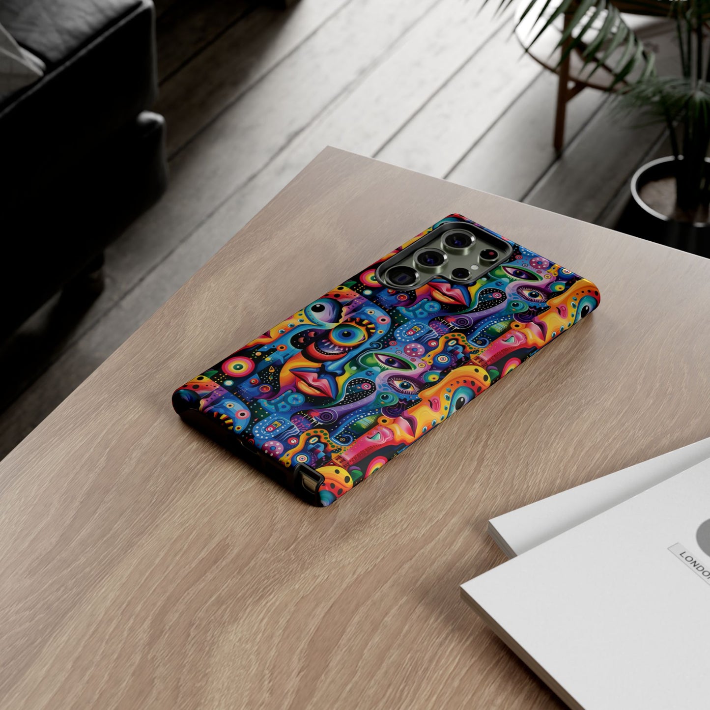 Psychedelic Visions Vibrant Samsung, iPhone and Google Pixel Phone Cases - Colorful Artistic Design
