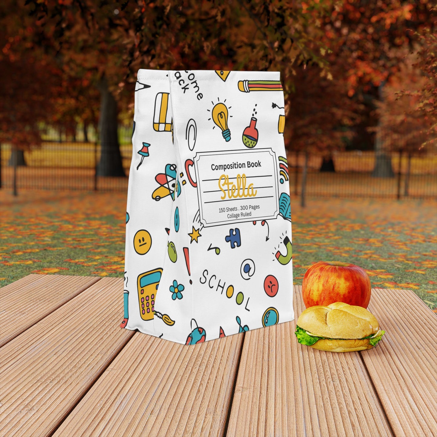 Custom Classroom Couture Composition Book Inspired Stylish Polyester Lunch Box for Kids - Perfect for School, Picnics, or Snacks | Personalized ABC Design, Back to School, Family [...]