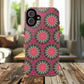 Floral KaleidoBloom iPhone Case, Tough Magnetic Cases, Floral iPhone Cover, Stylish Tech Accessory, Durable Design, Vibrant Gift Idea