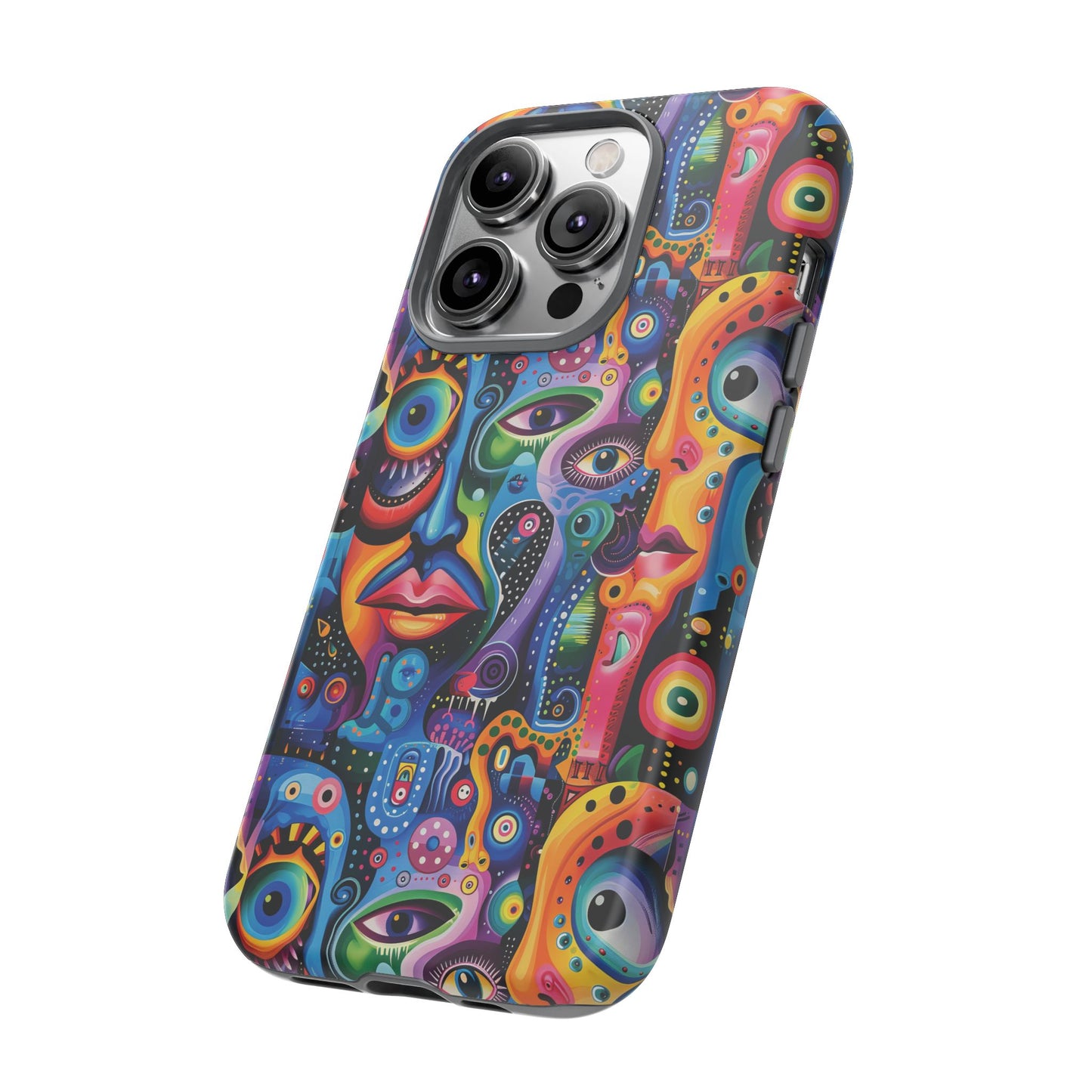 Psychedelic Visions Colorful Art iPhone Case - Tough Cases with Vibrant Abstract Design