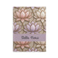 Personalized Stained Glass Lotus Blossom Hardcover Notebook — Custom Name and Affirmation Puffy Cover Journal.