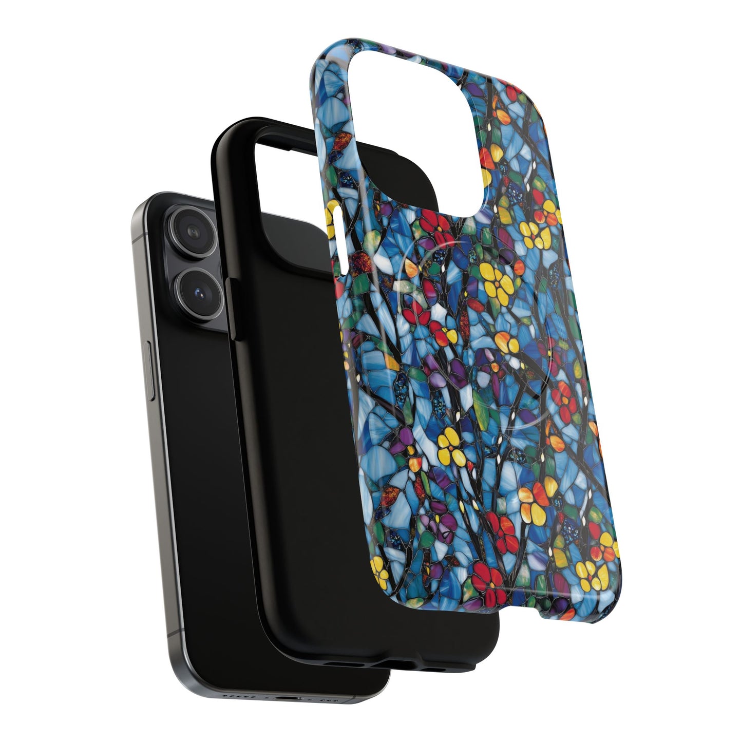 Colorful Floral Phone Case, Tough Magnetic Phone Cover, Durable Tech Accessory, Unique Gift for Her, Vibrant Smartphone Case