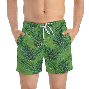 Green Tropical Bliss Swim Trunks (AOP)