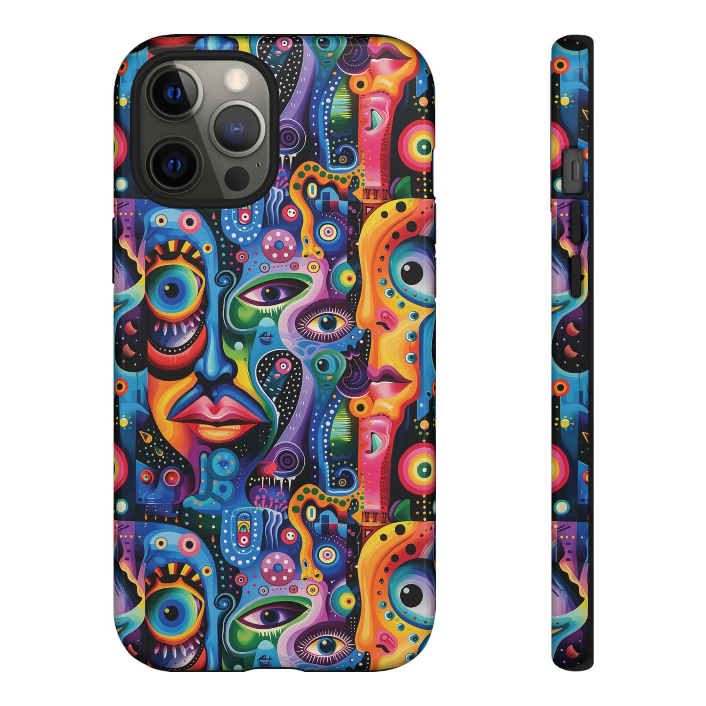 Psychedelic Visions Colorful Art iPhone Case - Tough Cases with Vibrant Abstract Design