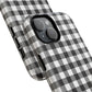 Black and White Gingham Phone Case, Tough Magnetic Cases, Stylish Phone Cover, Gift for Her, Trendy Phone Accessory, Checkered Print