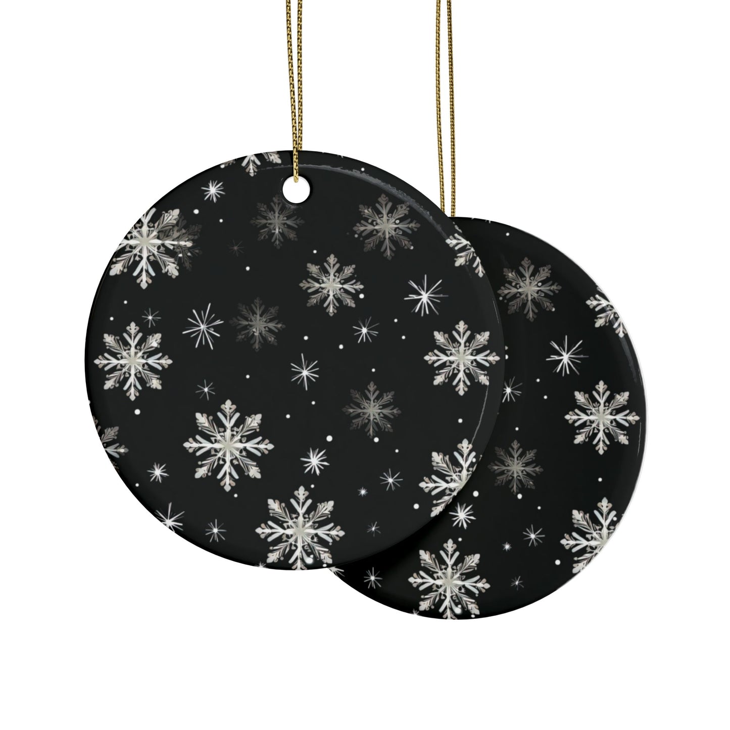 Snowflake Elegance Ceramic Ornaments (1pcs, 5pcs, 10pcs, 20pcs)