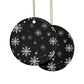 Snowflake Elegance Ceramic Ornaments (1pcs, 5pcs, 10pcs, 20pcs)