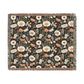 Blossom Elegance: Noir Garden Tapestry Woven Blanket