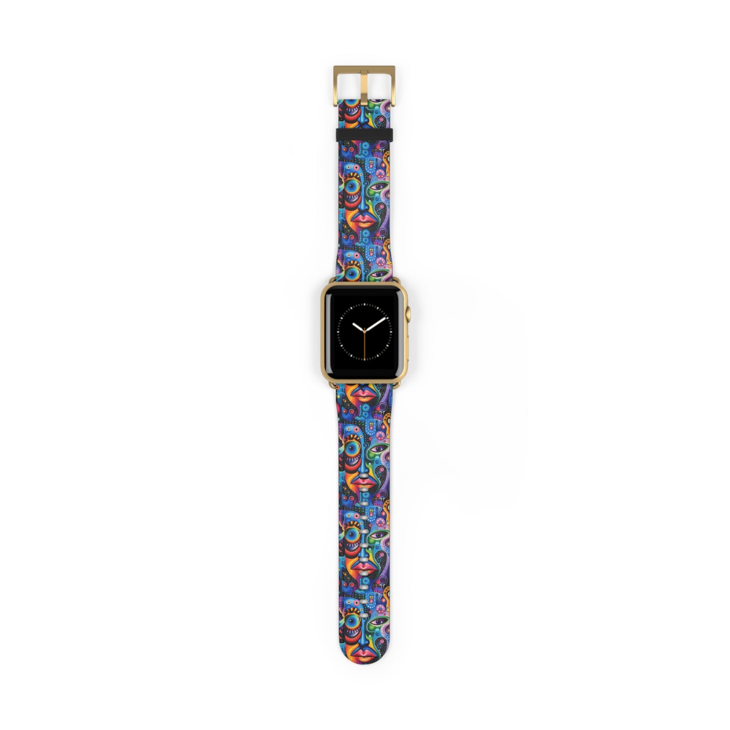 Psychedelic Visions Colorful Artistic Watch Band - Vibrant Design for Unique Style.
