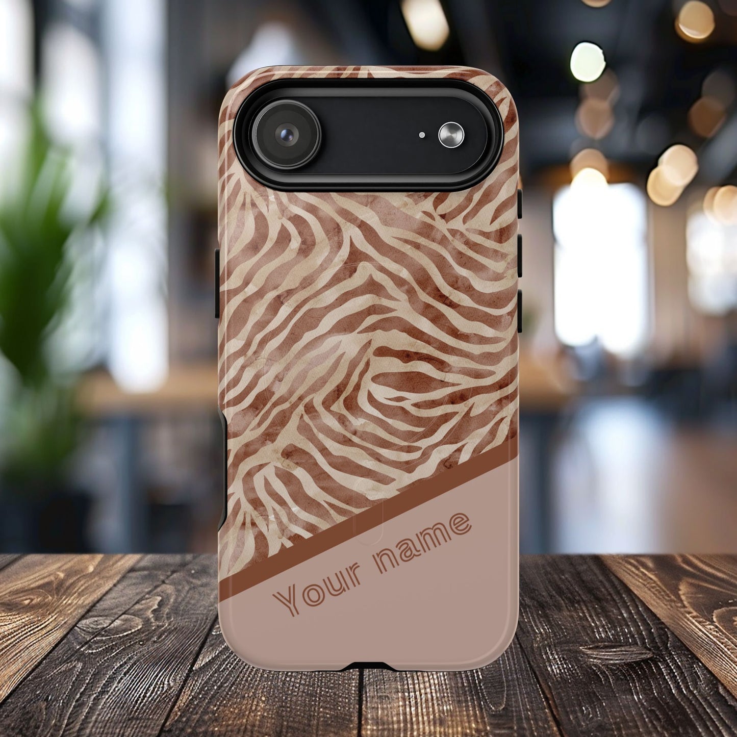 Personalized Zebra Print - Tough MagSafe® Magnetic Cases for Stylish Protection, Gifts for Wildlife Lovers, Trendy Accessories iPhone® 13, 14, iPhone 15, iPhone 16, iPhone 17, Pro, Pro Max, Plus Cases.