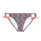 Pink Tropical Bliss Loop Tie Side Bikini Bottom (AOP)