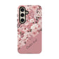 Personalized Cherry Blossom Tough Phone Case — Pink Floral Protective Case for Samsung & Google