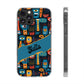 Phone Case — Colorful Abstract Faces Clear Impact-Resistant Case