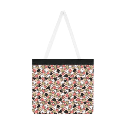 Cute Heart Pattern Shoulder Tote Bag – Perfect for Everyday Use & Gifts