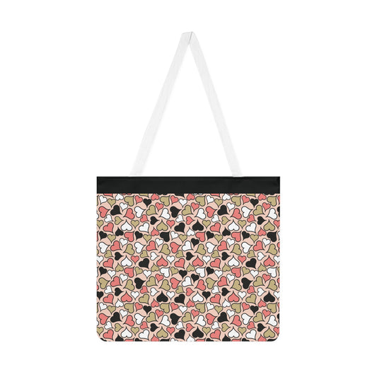 Cute Heart Pattern Shoulder Tote Bag – Perfect for Everyday Use & Gifts